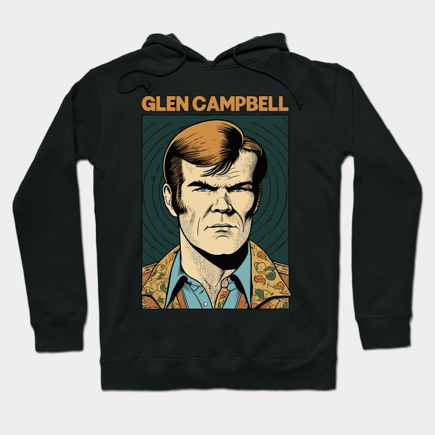 Glen Campbell / Retro Style Fan Design Hoodie by DankFutura